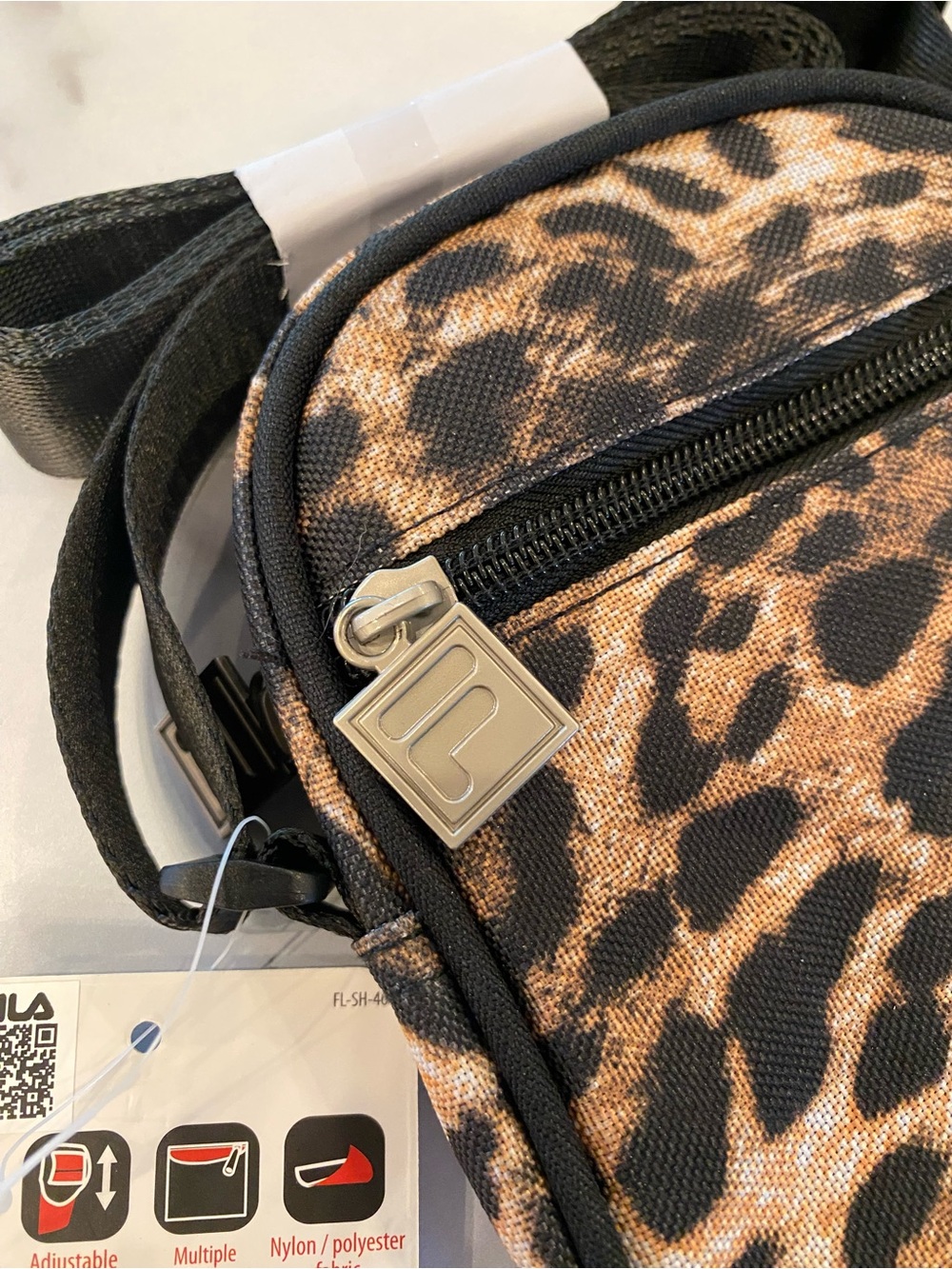 FILA Leopard Cheetah Print Mini Shoulder Crossbody Bag - Picture 4 of 10